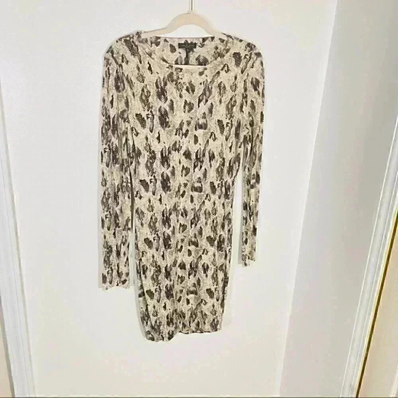 NWT rag & bone Poppy Draped Jersey Mini Dress in Python Print - Picture 7 of 7
